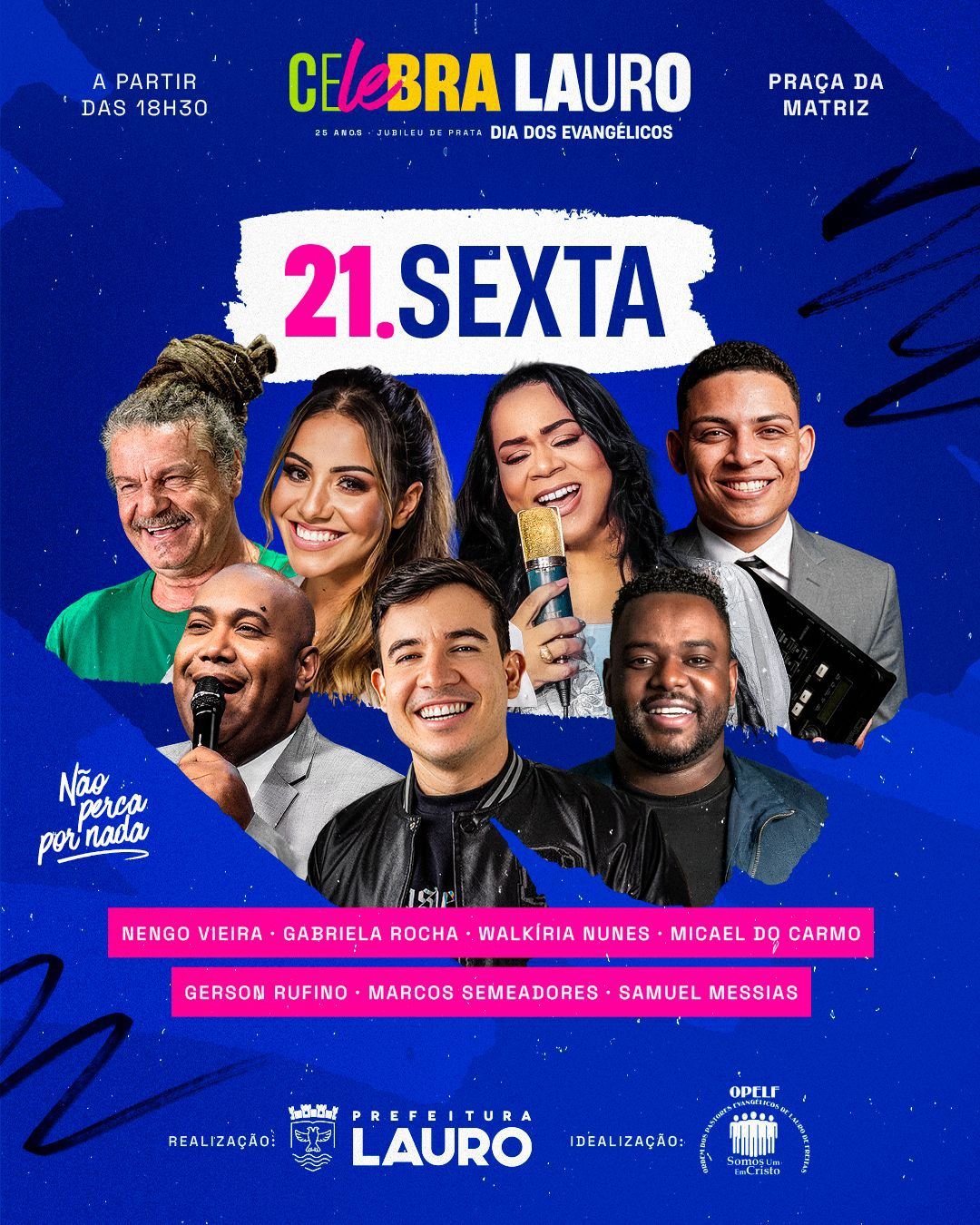 Celebra Lauro divulga programação com nomes do cenário gospel em dois dias de evento -