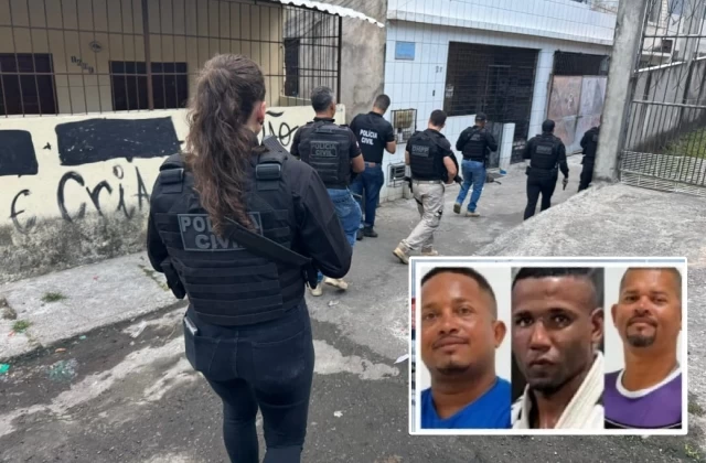 Policia alcança dois suspeitos de envolvimento no triplo homicídio