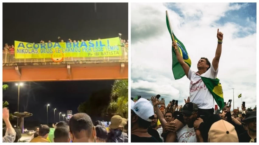 CAMINHADA DA LIBERDADE! Com colete à prova de balas e alerta de infiltrados, Nikolas chega em Brasília