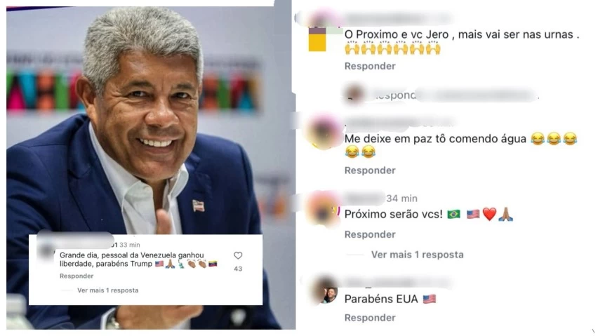 FLOPOU! Postagem de Jerônimo contra prisão de ditador Maduro recebe enxurrada de críticas