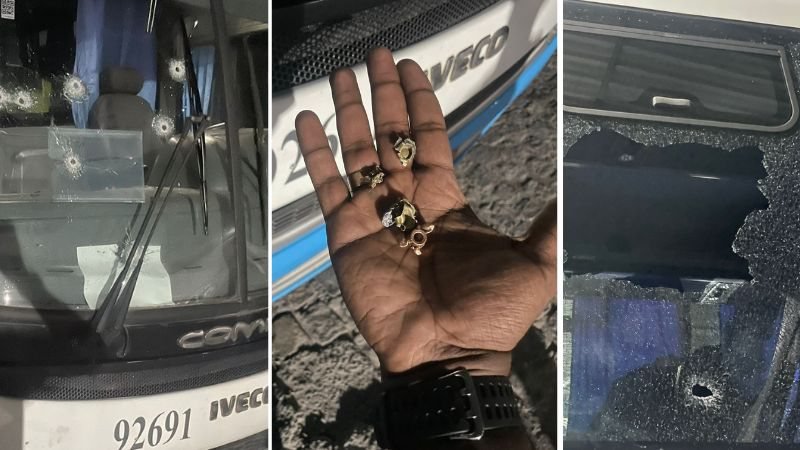 Ônibus é alvo de ataque em Lauro de Freitas e imagens impressionam -