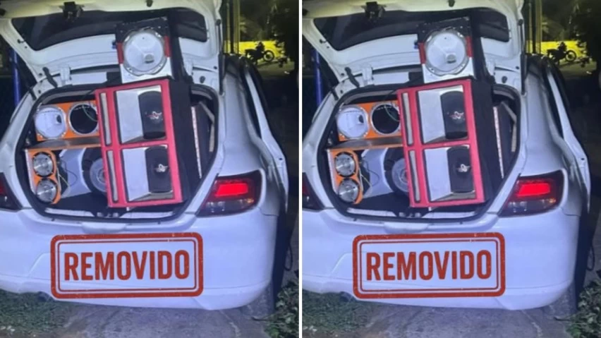 PM remove carro após denúncias de som alto em Plataforma