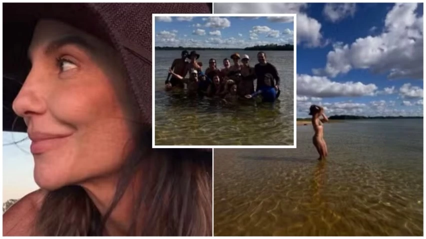 Ivete Sangalo curte passeio no Rio São Francisco