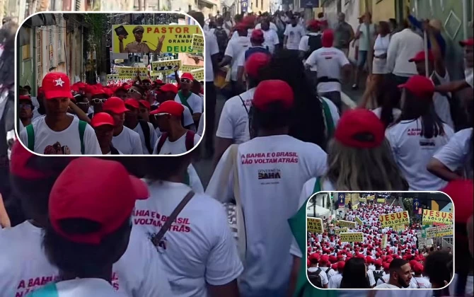 Pacientes da Fundação Doutor Jesus fazem propaganda pró-Jerônimo no 2 de Julho