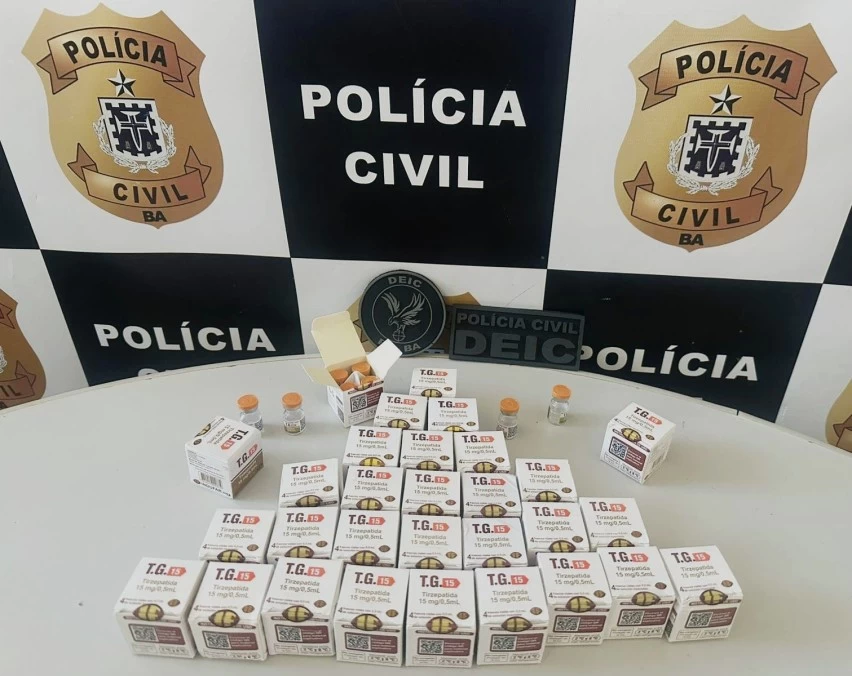 Polícia Civil apreende 124 ampolas de Mounjaro em Vitória da Conquista