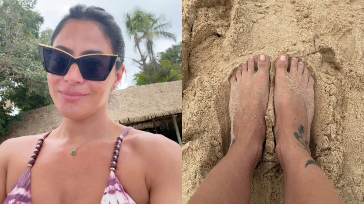 Carol Castro curte praia na Bahia e exibe bronzeado em álbum de viagem