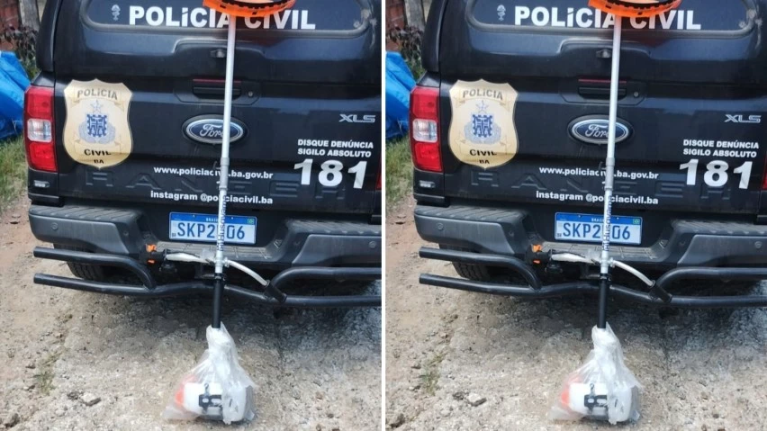 RECUPERADA! Polícia Civil encontra roçadeira furtada de estabelecimento em Itabuna